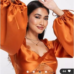 NWT ASOS DESIGN Orange Dress Size 2